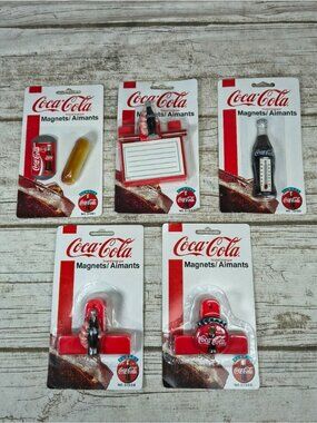 Lot Of 5 NOS Coke Collectible Magnets 1990's